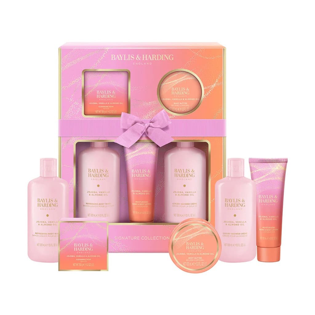 مجموعة هدايا فاخرة سيجنتشر كوليكشن بزيت الجوجوبا والفانيليا واللوز 5 قطع