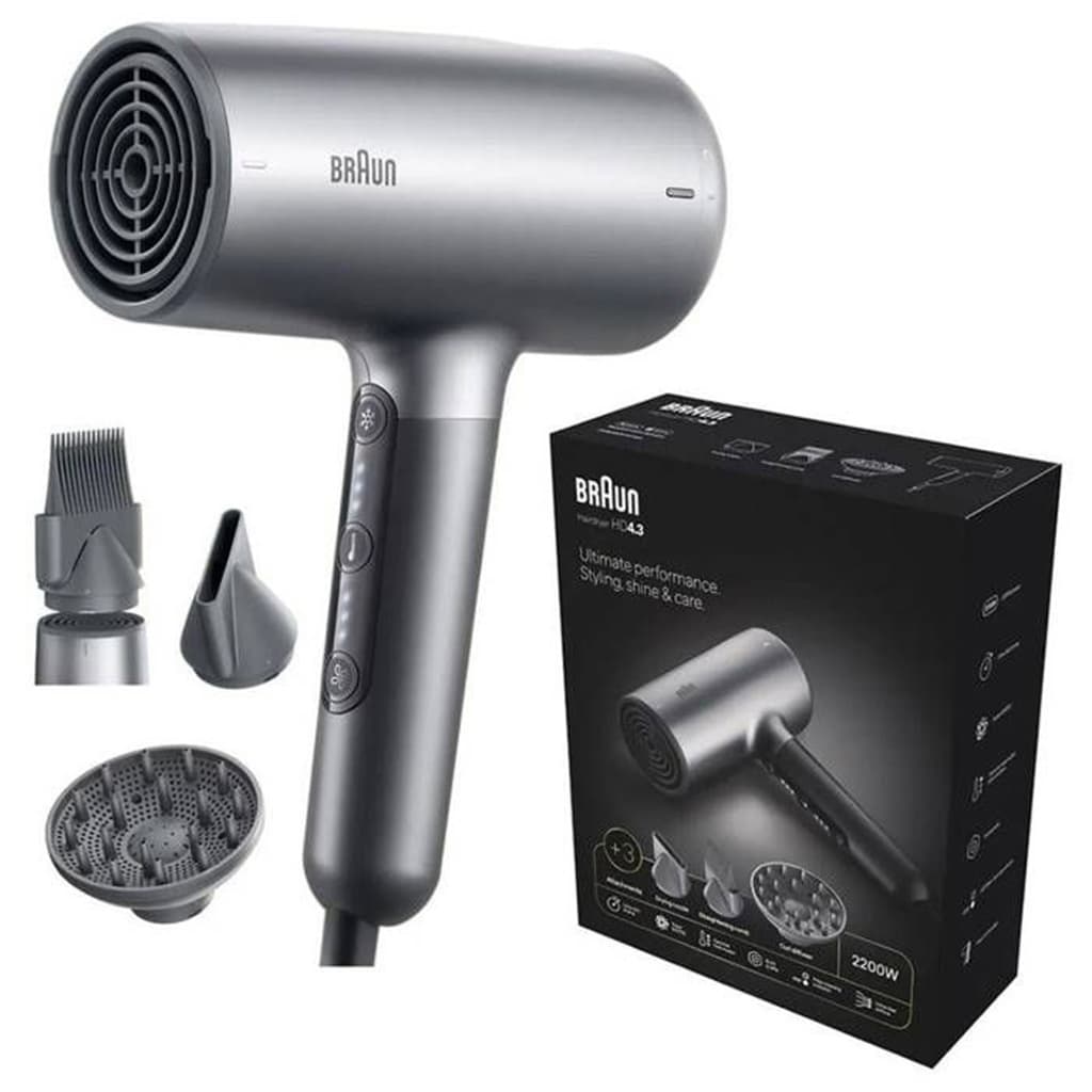 Shine & Care 2200W Hair Dryer + 3 Attachments